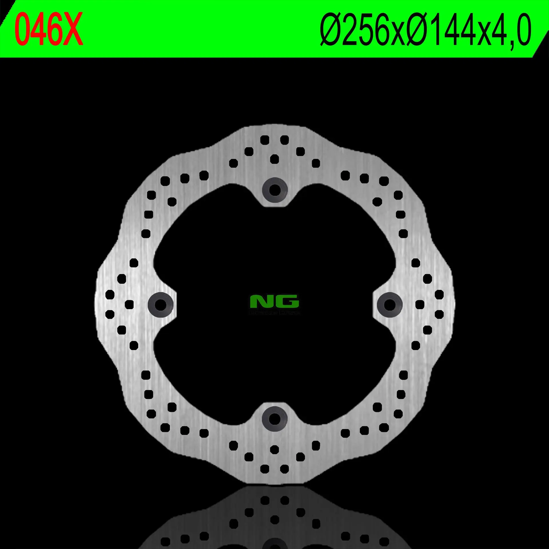 NG přední brzdový kotouč HONDA XL 600V TRANSALP 97-99, NX 650 DOMINATOR 88-04, XR 650L 93-21, CB 350 86-90, CB 450 85-89, (255X144X4mm) (4X10,5mm)