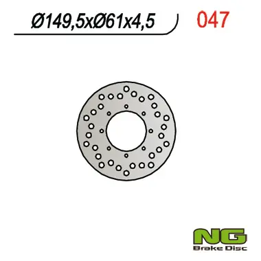 NG brzdový kotouč zadní POLARIS SPORTSMAN 400/500 01-03, (149X61X4,5mm) (8X5,5mm) (NG brzdový kotouč zadní POLARIS SPORTSMAN 400/500 01-03,)