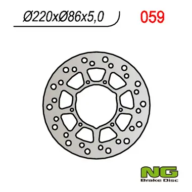 NG brzdový kotouč zadní YAMAHA XT 600 E 95-03, XTZ 660 91-94 (220X86X4,5) (NG brzdový kotouč zadní YAMAHA XT 600 E 95-03, XTZ 660 91-94 (220X86X4,5))