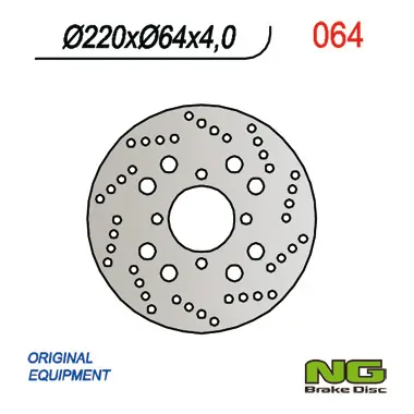 NG brzdový kotouč zadní SUZUKI AN 125/150 BURGMAN 02-05 (220X64X4) (4X10,5mm) (NG brzdový kotouč zadní SUZUKI AN 125/150 BURGMAN 02-05 (220X64X4))