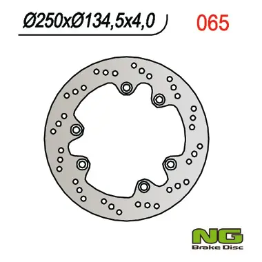NG brzdový kotouč zadní SUZUKI DR 600/650/750/800 (250X134,5X4) (NG brzdový kotouč zadní SUZUKI DR 600/650/750/800 (250X134,5X4))
