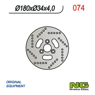 NG přední brzdový kotouč SUZUKI skútr 50 (180x34x4) (3x10,5mm) KATANA 50 97-03, ADRESS 50 95-02 ( )