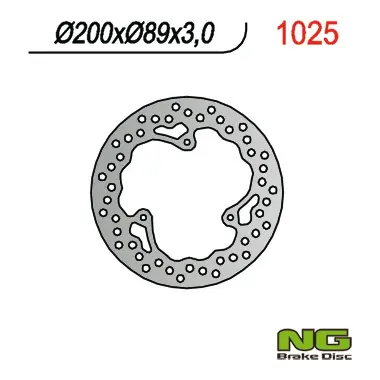 NG přední brzdový kotouč KTM 65 SX 98-14 (200x89x3) (3x6,5mm) (NG přední brzdový kotouč KTM 65 SX 98-14 (200x89x3) (3x6,5mm))