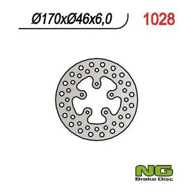 NG zadní brzdový kotouč HONDA TRX 420 0-11, TRX650/680 06-21 (170x46x6) (NG zadní brzdový kotouč HONDA TRX 420 0-11, TRX650/680 06-21 (170x46x6))