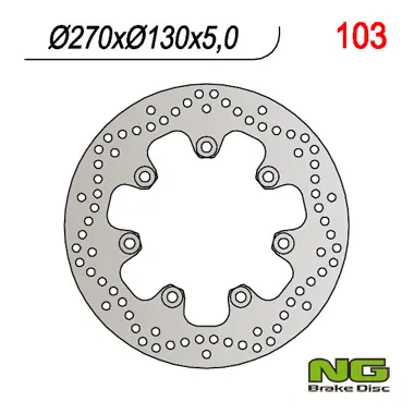 NG přední brzdový kotouč KAWASAKI EN 500 90-93 (270x130x5) (7x10,5mm) (NG přední brzdový kotouč KAWASAKI EN 500 90-93 (270x130x5) (7x10,5mm))