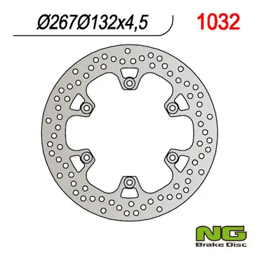 NG zadní brzdový kotouč YAMAHA T-MAX 500 01-13 (267x132x4,5) (6x8,5mm) (NG zadní brzdový kotouč YAMAHA T-MAX 500 01-13 (267x132x4,5) (6x8,5mm))
