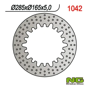 NG přední/zadní brzdový kotouč BMW K75 84-96, K100 83-9, R100RS 85-94, R80RT 85-95 (285X165X4,8) (NG přední/zadní brzdový kotouč BMW K75 84-96, K100)