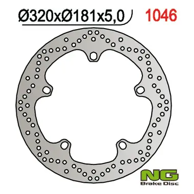 NG přední brzdový kotouč BMW F 800/R850,1100,1150/K 1200/1300/1600 (320X181X4,8) (5X14,0mm) (NG přední brzdový kotouč BMW F 800/R850,1100,1150/K)