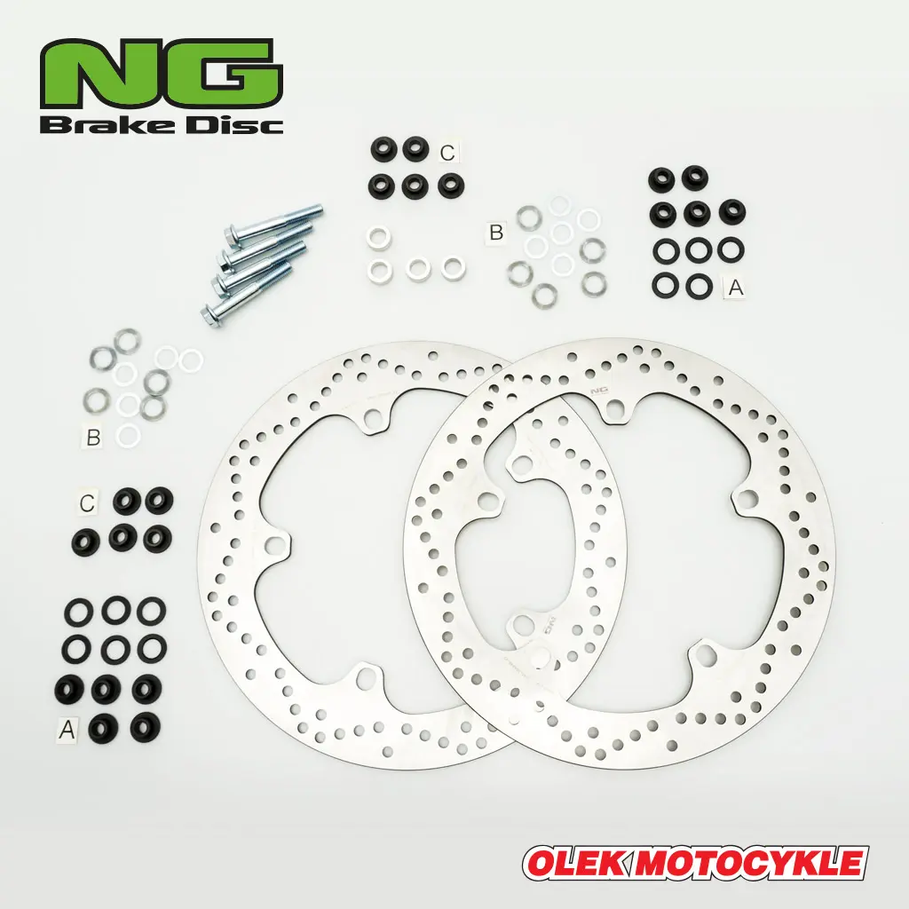 NG přední brzdový kotouč BMW R 1200 GS/ADV 13-18, R 1250 GS/ADV 19-22, R 1300 GS 22, (320X181X4,8mm) (5X14,0mm) (sada dvou brzdových kotoučů o