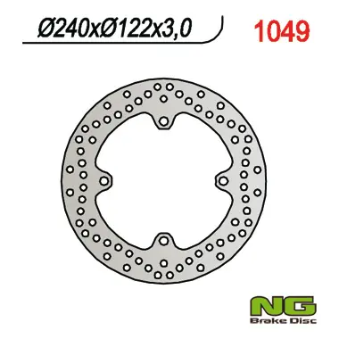 NG zadní brzdový kotouč SUZUKI RMZ 450 05-20, HONDA CR 125 98-99, CR 250 97-01, RMZ 250 07-20 (240X122X4)(4X10,5mm) (NG zadní brzdový kotouč SUZUKI)