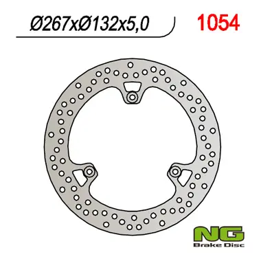 NG zadní brzdový kotouč YAMAHA YP 400 MAJESTY 04-13, XMAX 400 13-16, GRAND MAJESTY 250 04-05 (267X132X5) (3X8,5mm) (NG zadní brzdový kotouč YAMAHA YP)
