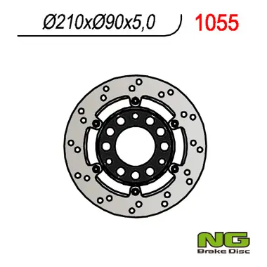 NG zadní brzdový kotouč SUZUKI BURGMAN 400 03-04, AN 250 03-06 (plovoucí) (210X60,2X5) (NG zadní brzdový kotouč SUZUKI BURGMAN 400 03-04, AN 250)