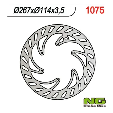 NG přední brzdový kotouč CPI 50 SUPERMOTO 05-08 (průměr 267mm) (267X-X3,5)(6X6,5mm) (NG přední brzdový kotouč CPI 50 SUPERMOTO 05-08 (průměr 267mm))
