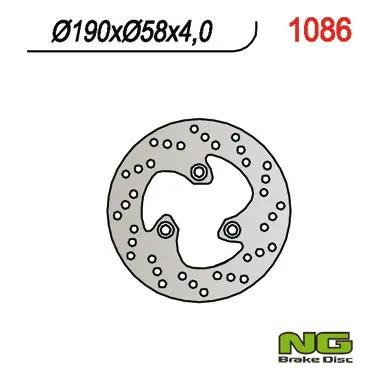 NG zadní brzdový kotouč TORROT MUVI/BUSSINES/CITY 16-19 (190X58X4mm) (3X10,25mm) (NG zadní brzdový kotouč TORROT MUVI/BUSSINES/CITY 16-19)