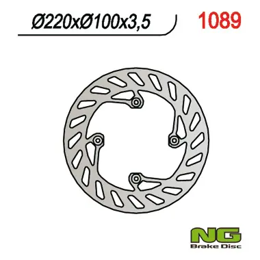 NG zadní brzdový kotouč BETA 50/125 SM/ ENDURO 06-12 (220X100X3,5) (4X6,5mm) (NG zadní brzdový kotouč BETA 50/125 SM/ ENDURO 06-12 (220X100X3,5))