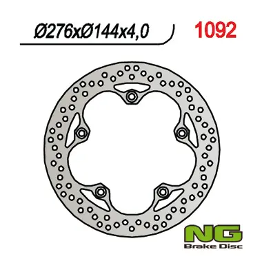 NG přední brzdový kotouč HONDA CBF 250 04-09, CBR 125R 12-17 (276X144X4) (5X10,5mm) (NG přední brzdový kotouč HONDA CBF 250 04-09, CBR 125R 12-17)