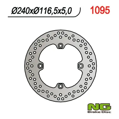 NG zadní brzdový kotouč HONDA CBF 500/600/1000, CBR 600F 11-13 (240X116X5) (4X10,5mm)CBF1000 06-16 ( )