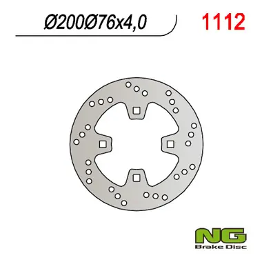 NG zadní brzdový kotouč KTM QUAD 450/505/525 (200X76X4) (NG zadní brzdový kotouč KTM QUAD 450/505/525 (200X76X4))