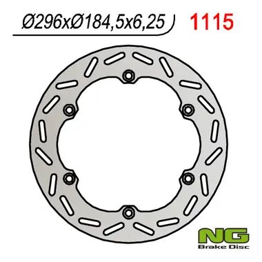 NG přední/zadní brzdový kotouč HONDA GL 1500 GOLD WING 88-00, ST 1100 96-01 (ABS) (296X184X6,3) (6X10,5mm) (NG přední/zadní brzdový kotouč HONDA GL)