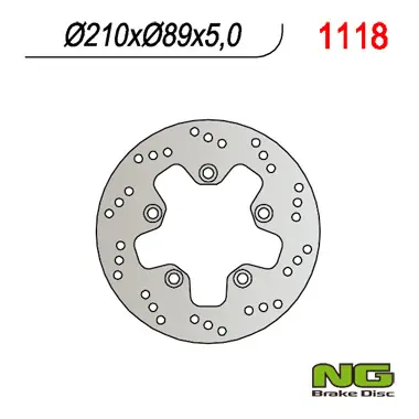 NG zadní brzdový kotouč SUZUKI AN 400 05-23 AN 250 BURGMAN 07-08 (210X89X5) (5X10,5mm) ( )