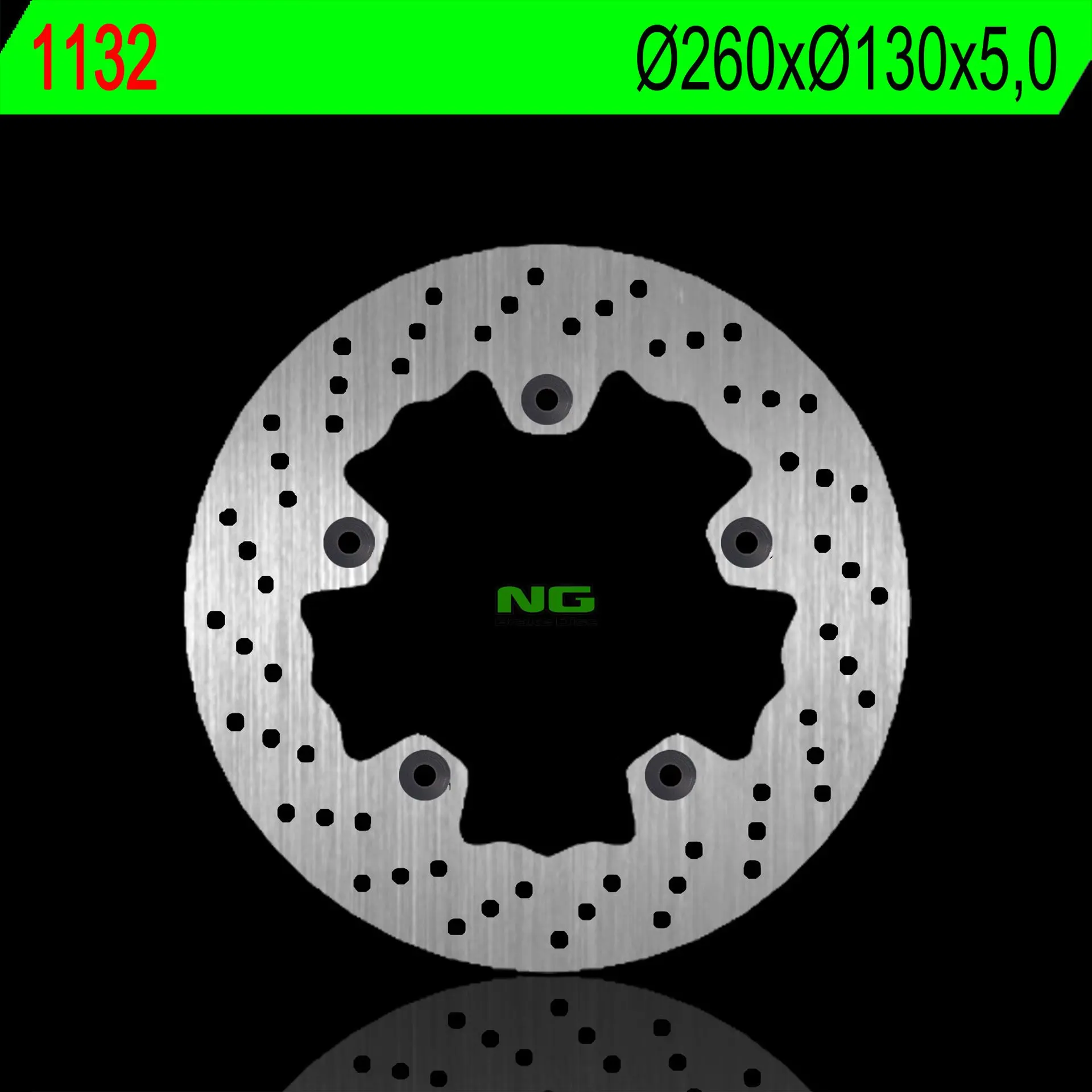 NG přední brzdový kotouč TGB 125/250/300 08-18 (260X130X5,0mm) (5X10,5mm) (NG přední brzdový kotouč TGB 125/250/300 08-18 (260X130X5,0mm) (5X10,5mm))