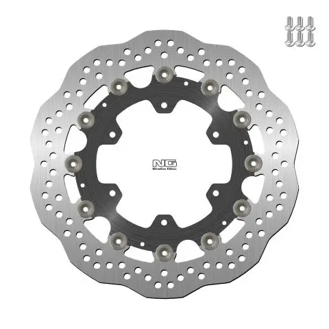 NG přední brzdový kotouč BMW K1100LT/RS 89-00, R1100GS/R 93-94, R1100R/RT/RS 92-01 (305X118X5mm) (6X9,0mm) WAVE plovoucí (prostředek hliníkový) (NG)