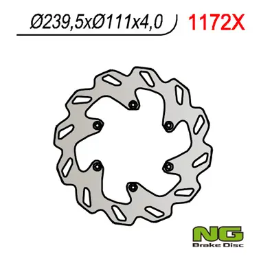NG brzdový kotouč zadní KTM 690/950/990 06-15 (240X111X4) (6X6,5mm) (NG brzdový kotouč zadní KTM 690/950/990 06-15 (240X111X4) (6X6,5mm))