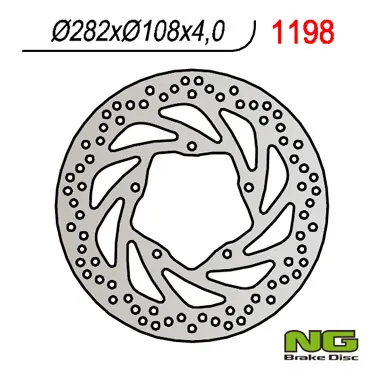 NG přední brzdový kotouč YAMAHA YBR250 07-11 (282X106X4) (NG přední brzdový kotouč YAMAHA YBR250 07-11 (282X106X4))