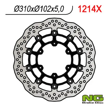 NG přední brzdový kotouč SUZUKI GSXR 600 08-18, GSXR 750 08-18, GSXR 1000 09-16, GSX 750Z 08-14 (310X102X5) WAVE plovoucí (NG přední brzdový kotouč)