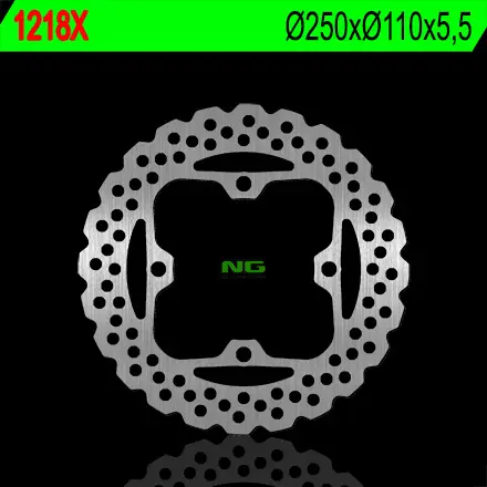 NG brzdový kotouč zadní KAWASAKI Z750/800/1000 07-16, ZZR 1400 06-15 (250X110X5,5) (4X10,5mm) WAVE (NG brzdový kotouč zadní KAWASAKI Z750/800/1000)