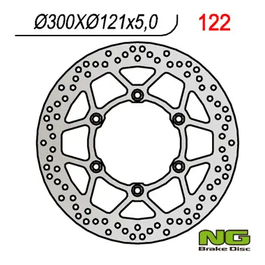 NG přední brzdový kotouč SUZUKI DR 650 91-95, DR 800 90-95 (300X121X5) (NG přední brzdový kotouč SUZUKI DR 650 91-95, DR 800 90-95 (300X121X5))