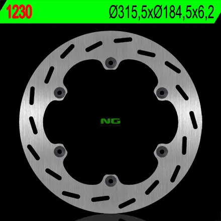 NG brzdový kotouč zadní HONDA ST 1100 PANEUROPEAN 91-01, ST 1300 02-15, CTX 1300 15, GL 1500 SE 90-98 (315,5X184,5X6,2) (6X10,5mm) (NG brzdový kotouč)