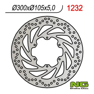 NG přední brzdový kotouč BMW F 650 GS/X (300X105X5), F 800GS 13-16 (6X6,5mm) (NG přední brzdový kotouč BMW F 650 GS/X (300X105X5), F 800GS 13-16)