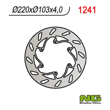 NG brzdový kotouč zadní BMW G 450 X 08-09 (220X103X4) (NG brzdový kotouč zadní BMW G 450 X 08-09 (220X103X4))