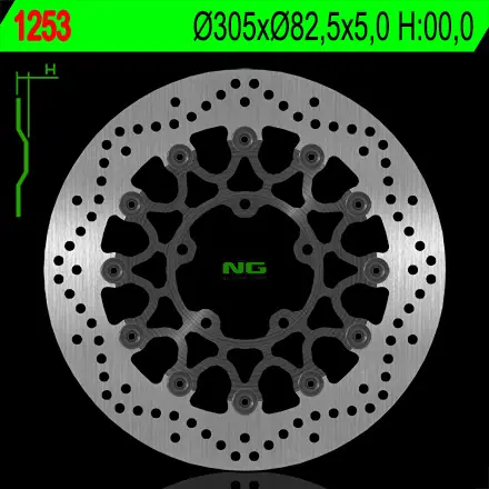 NG přední brzdový kotouč TRIUMPH TIGER 800 10-19, TIGER EXPLORER 1215 13-15 (305X82,5X5) (5X10,5mm) (NG přední brzdový kotouč TRIUMPH TIGER 800)