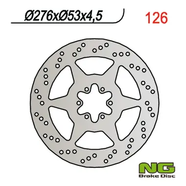 NG brzdový kotouč zadní HONDA NTV 650 88-97 (276X53X4,5) (NG brzdový kotouč zadní HONDA NTV 650 88-97 (276X53X4,5))