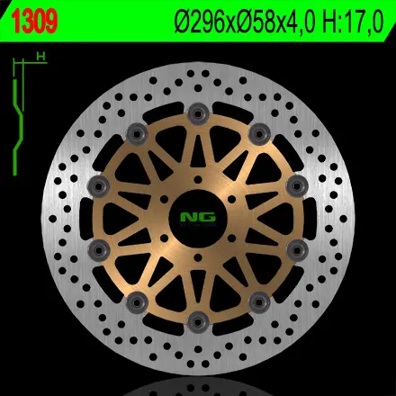 NG přední brzdový kotouč HONDA VTR 250F 98-08, 12-13 (296X58X4) plovoucí (NG přední brzdový kotouč HONDA VTR 250F 98-08, 12-13 (296X58X4) plovoucí)
