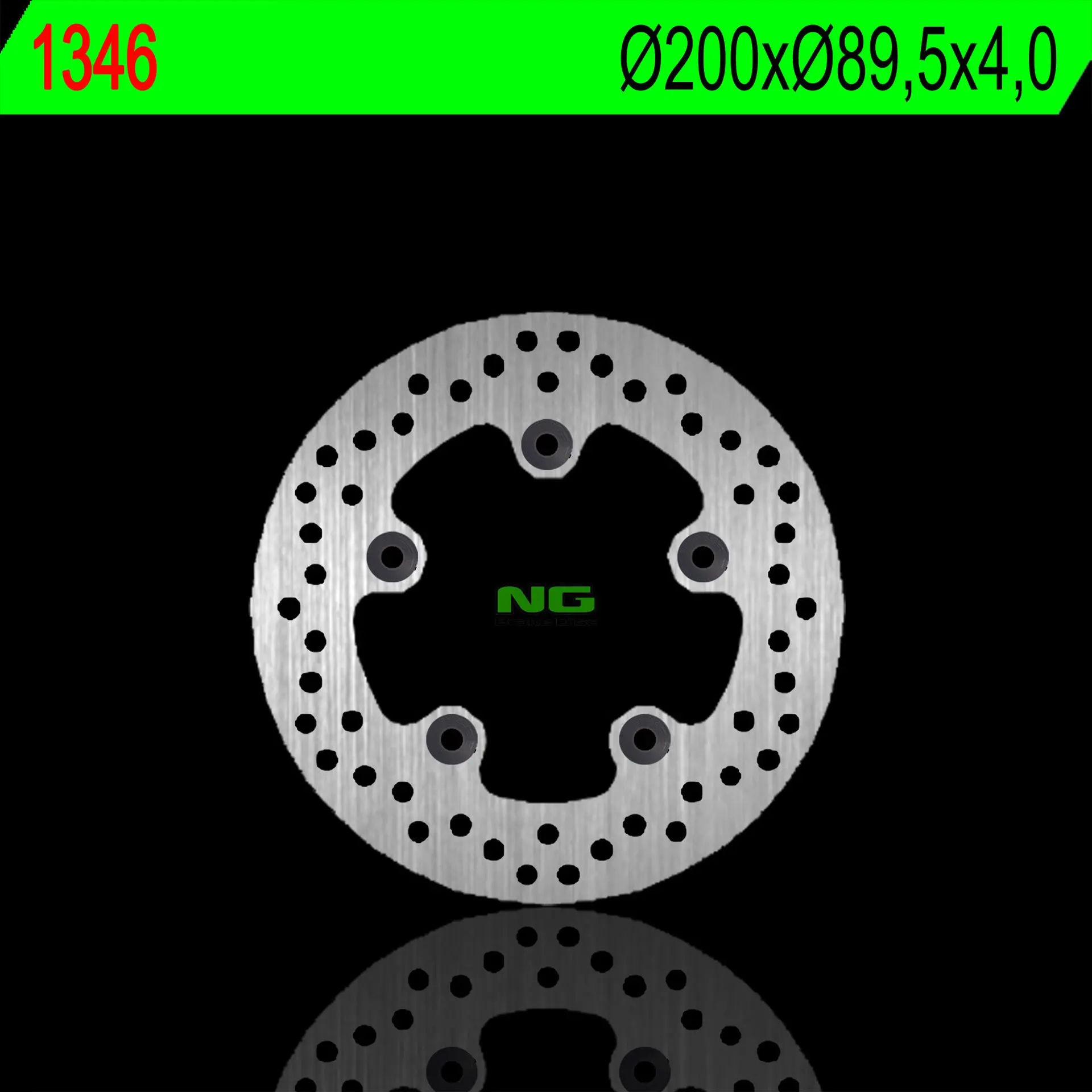 NG brzdový kotouč zadní KYMCO GRAND DINK 125/300 12-15, LIKE 125/150/200 09-18 (200X89,5X4,0mm) (5X10,5mm) (NG brzdový kotouč zadní KYMCO GRAND DINK)