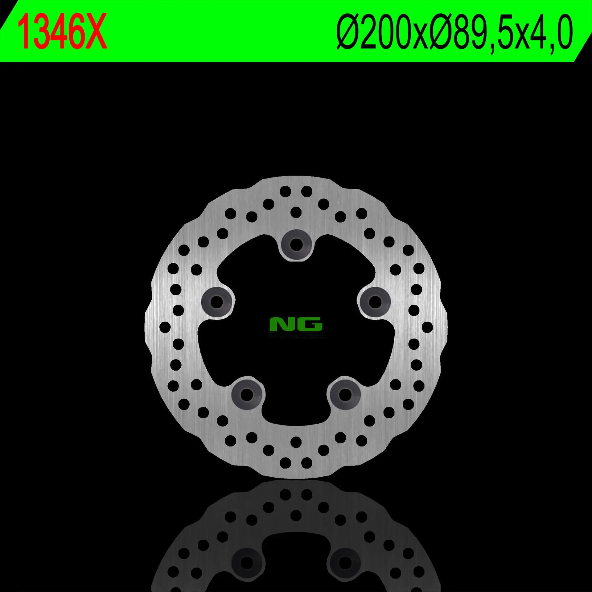 NG brzdový kotouč zadní KYMCO GRAND DINK 125/300 12-15, LIKE 125/150/200 09-18 (200X89,5X4,0mm) (5X10,5mm) WAVE (NG brzdový kotouč zadní KYMCO GRAND)