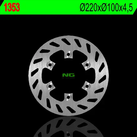 NG brzdový kotouč zadní KAWASAKI KDX 125 90-99, KDX 250 91-93, KDX 220 94-96 (220X100X4,5) (6X10,5) ( )