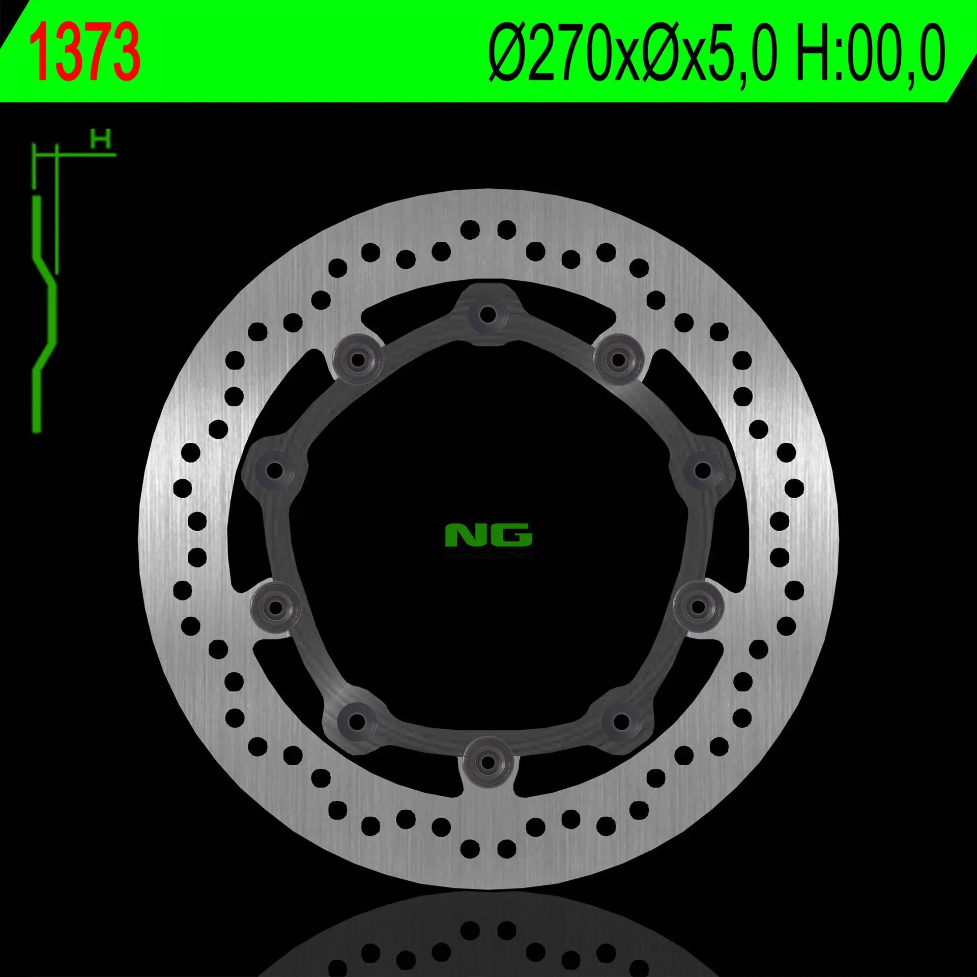 NG brzdový kotouč přední BMW C650 12-20, C-EVOLUTION 14-21 (270mmX5mm) (5X9,8mm) plovoucí (NG brzdový kotouč přední BMW C650 12-20, C-EVOLUTION 14-21)