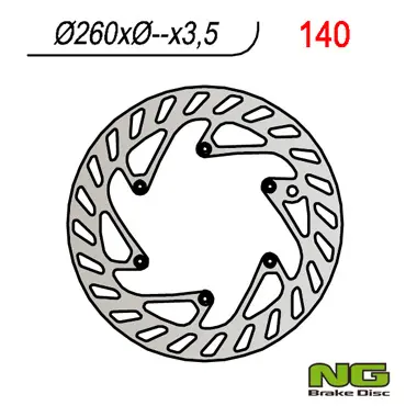 NG brzdový kotouč přední KTM / HUSQVARNA / HUSABERG/(260X-X3,5 / 3 / 3) ( )