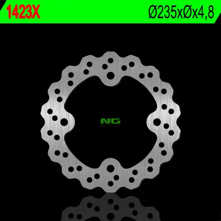 NG brzdový kotouč zadní KAWASAKI KSF 250 MOJAVE 87-04, KEF 300 LAKOTA 95-03 (235X4,7) (4X11,5mm) WAVE (NG brzdový kotouč zadní KAWASAKI KSF 250)