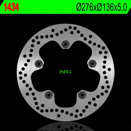 NG brzdový kotouč zadní BMW R1200 GS 13-18, R 1200RT 14-18, R 1200RS 16, R1250GS 19-20 (276X136X5) (5X10,5) (NG brzdový kotouč zadní BMW R1200 GS)