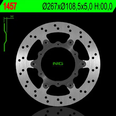 NG brzdový kotouč zadní KTM 1050/1190/1290 ADVENTURE 13-15 (plovoucí) (267X108,5X5) (6X6,5mm) ( )