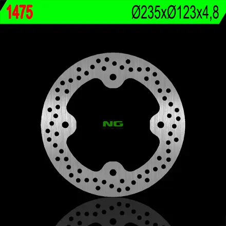 NG brzdový kotouč přední POLARIS RANGER RZR 570 12-13, RZR 800 08-14 (235X123X4,8) (4X11,5mm) (NG brzdový kotouč přední POLARIS RANGER RZR 570 12-13,)