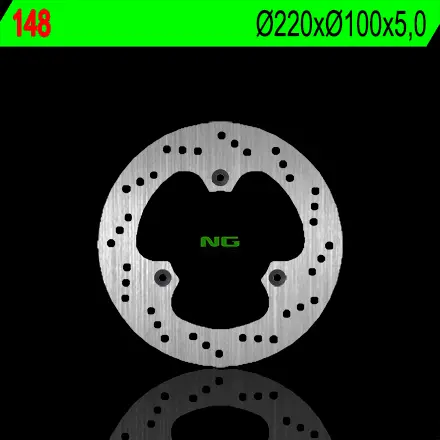NG brzdový kotouč zadní KAWASAKI 250 NINJA 08-13 (220X100X5) (3X10,5mm) ( )