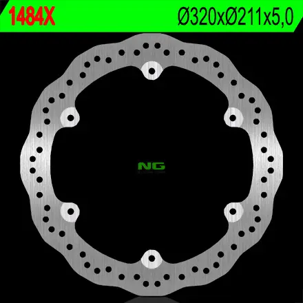 NG brzdový kotouč přední HONDA CBF 500 13-20, CBF 650 14-15, CB 500X 13-20, CB 500R 13-20 (320X211X5) (6X10mm) WAVE ( )