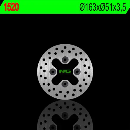 NG přední brzdový kotouč KAWASAKI KFX 450R 08-14, KSV 700 (163X51X3,5) (4X10,5mm) (NG přední brzdový kotouč KAWASAKI KFX 450R 08-14, KSV 700)