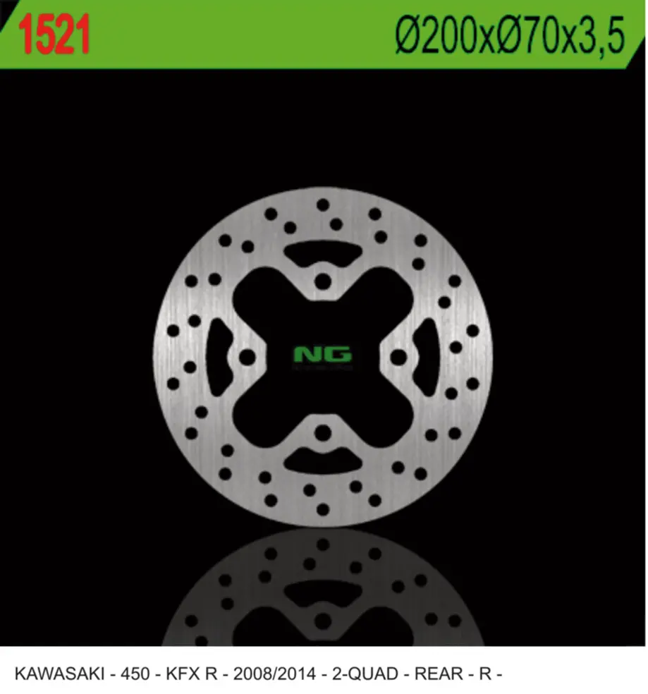 NG zadní brzdový kotouč KAWASAKI KFX 450R 08-14 (200X70X3,5) (4X10,5mm) (NG zadní brzdový kotouč KAWASAKI KFX 450R 08-14 (200X70X3,5) (4X10,5mm))